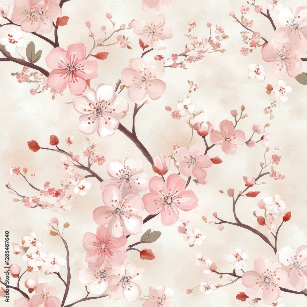 Naklejka premium Delicate Pink Cherry Blossoms