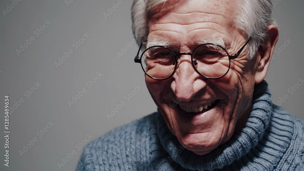 The Smiling Elderly Man The Smiling Elderly Man