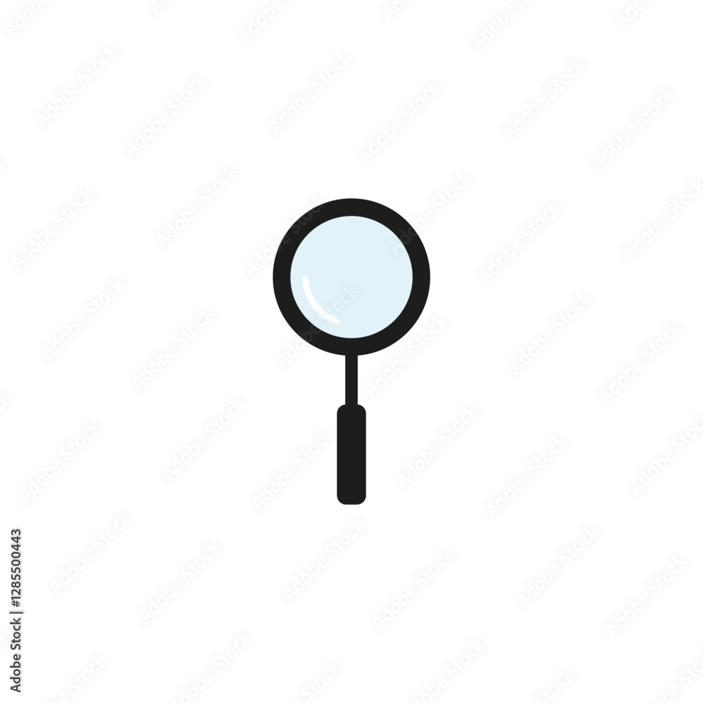 Magnifying glass icon. Search symbol. Flat design style. Magnifying glass icon. Search symbol. Flat design style.