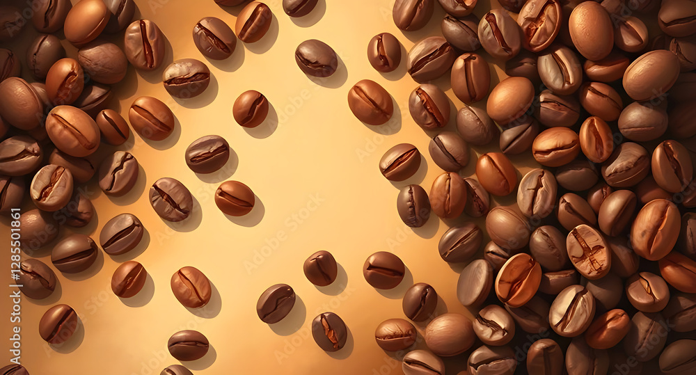 Obraz premium coffee beans illustration background 