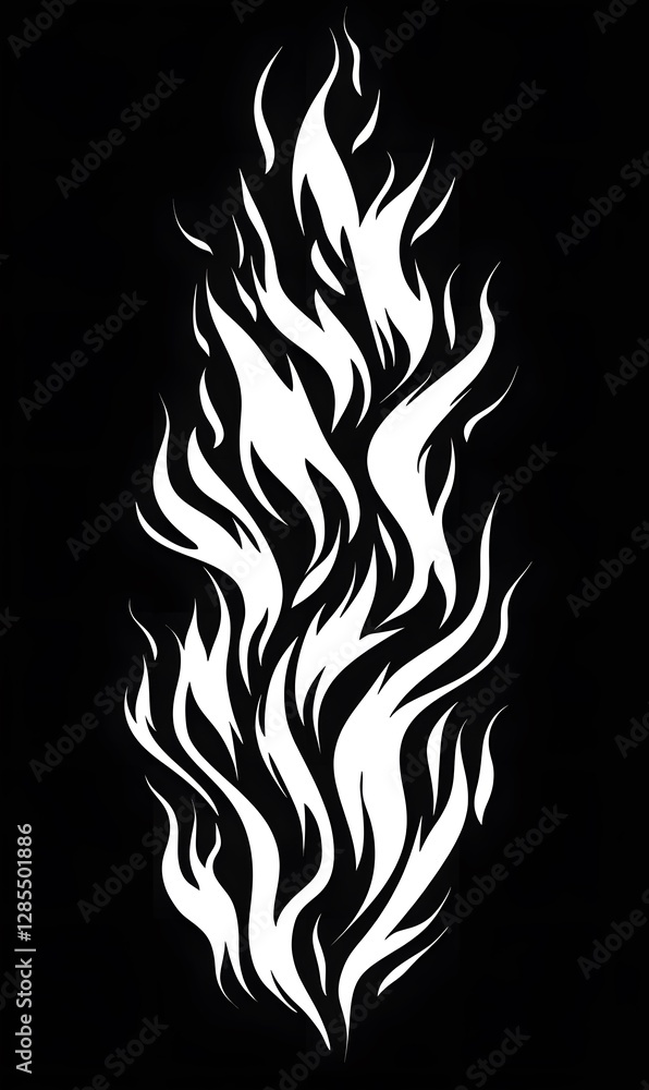 abstract flame vector stencil design laser engraving abstract flame vector stencil design laser engraving