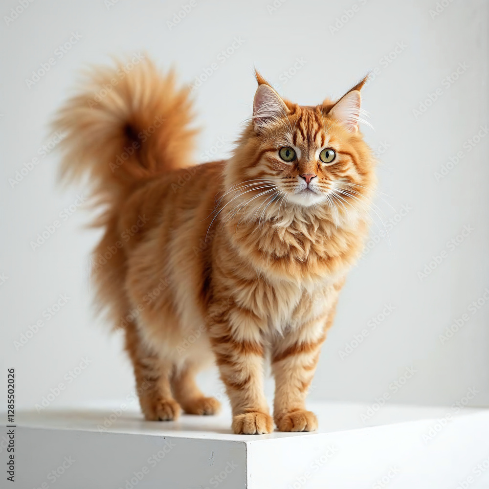 Fototapeta premium cat on a white background