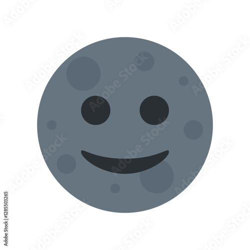 Smiling Moon Face