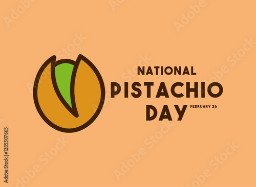 National Pistachio Day. February 26. Pistachio icon.