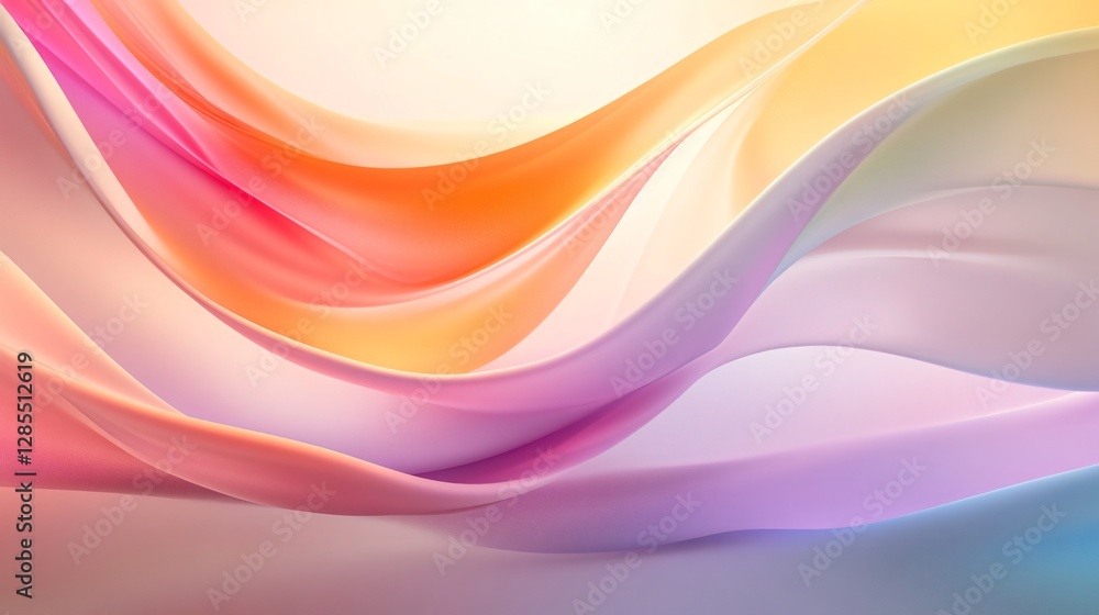 Abstract rainbow background with curved lines and blurred shapes Abstract rainbow background with curved lines and blurred shapes