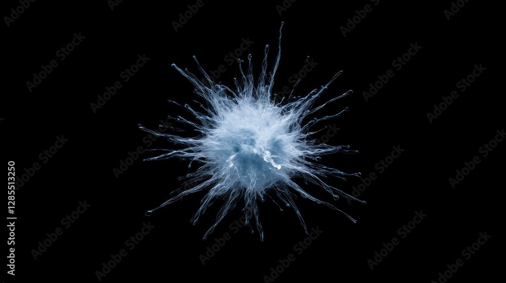 Abstract Liquid Splash on Black Background (1)