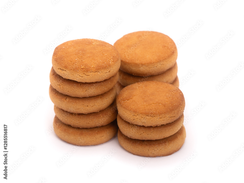Group of simple round cookies Group of simple round cookies