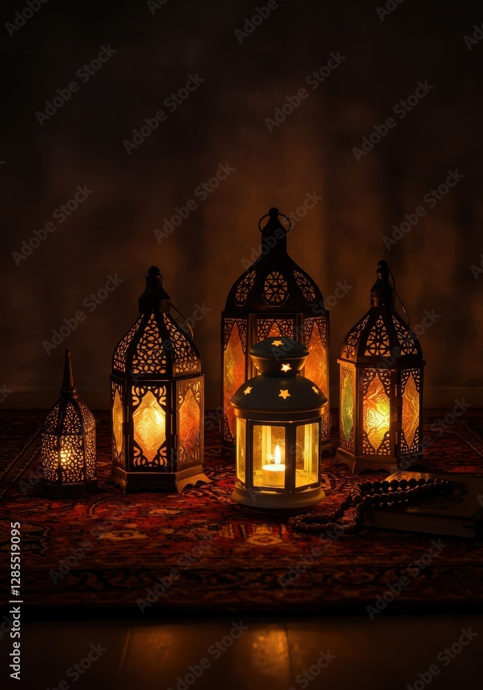 Fototapeta premium old fashioned lantern background for ramadan mubarak