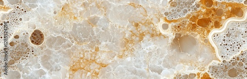 Panel kuchenny z motywem White marble seamless texture background with gold and grey wines, abstract