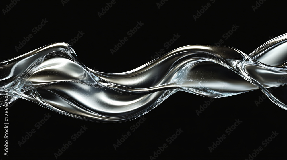 Obraz premium a black background with a wave of water
