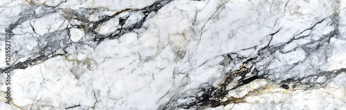 Panel kuchenny z motywem White marble seamless texture background with gold and grey wines, abstract