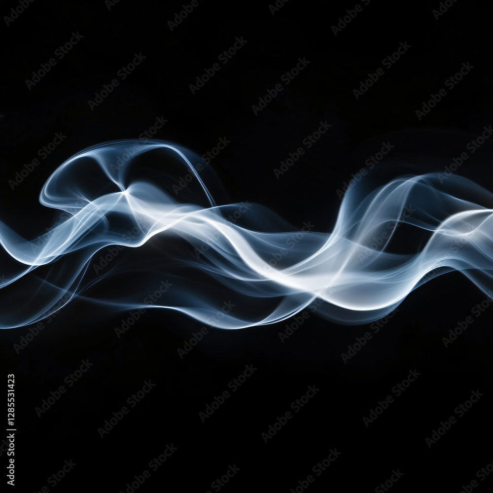 Obraz premium a black background with white smoke