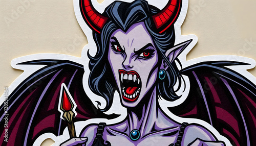 A_sticker_of_a_vampire Generative AI