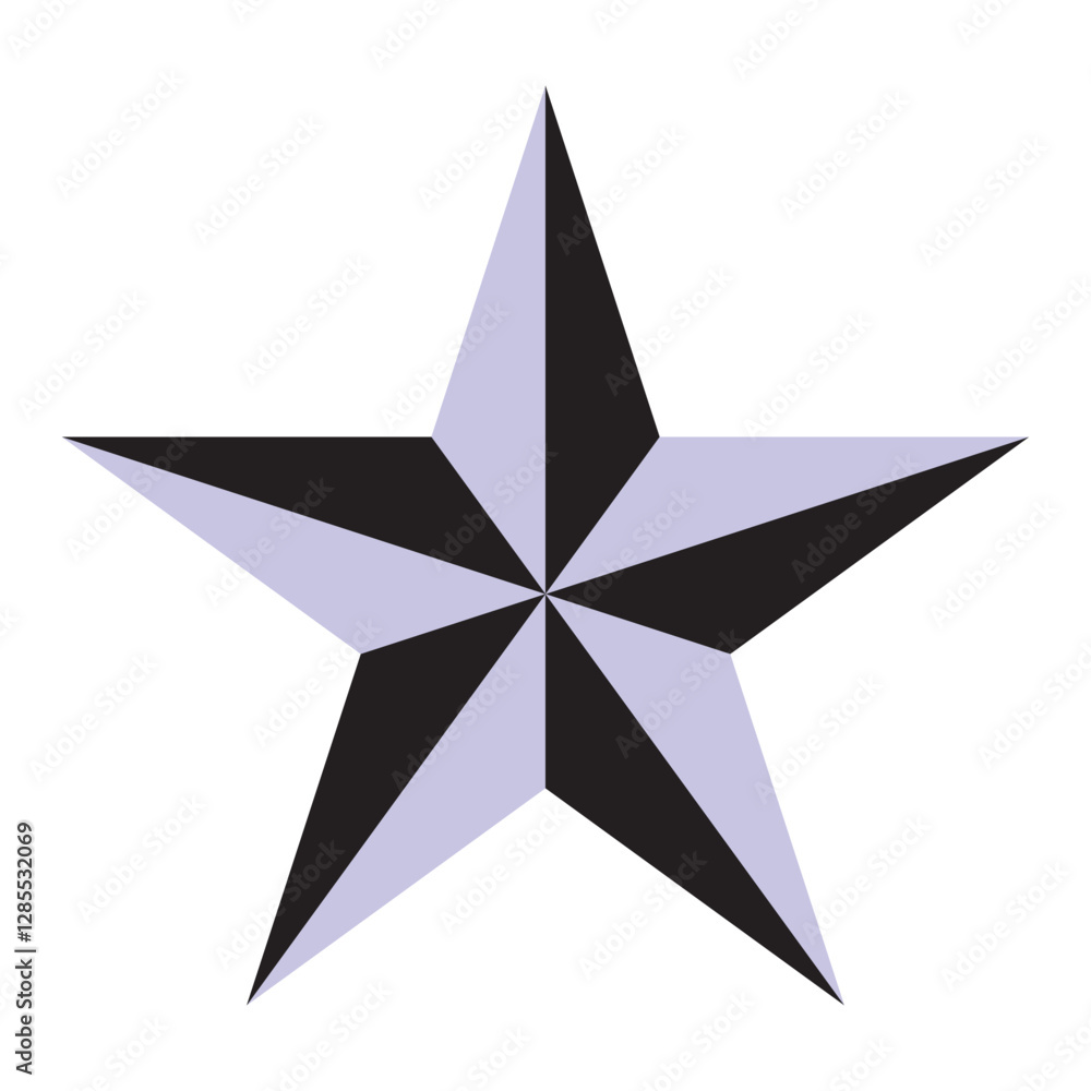 Obraz premium Star Icon vector on white background. Lone star vector icon. Sharp edges and bold outline in minimalistic design. EPS 10.
