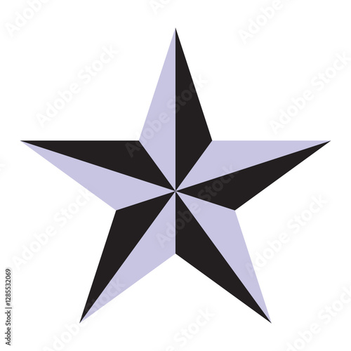 Star Icon vector on white background. Lone star vector icon. Sharp edges and bold outline in minimalistic design. EPS 10.