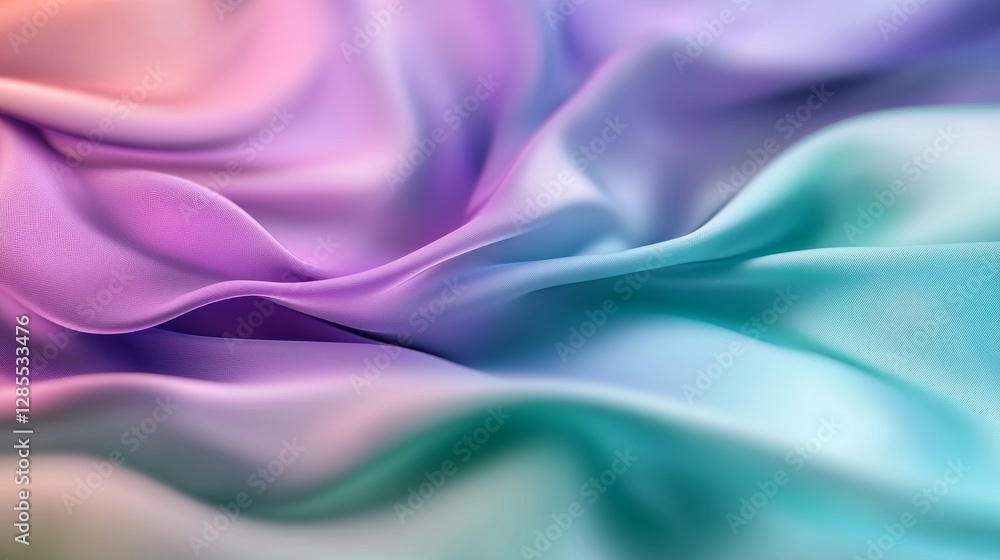Obraz premium Pastel fabric folds, vibrant colors