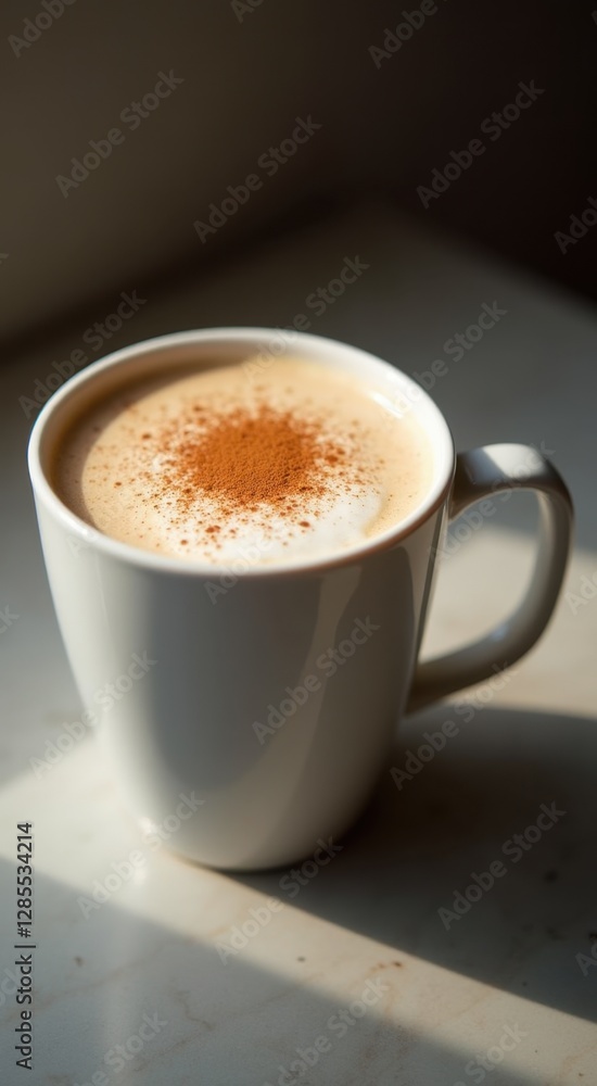Cup of coffee with a brown substance in it Cup of coffee with a brown substance in it