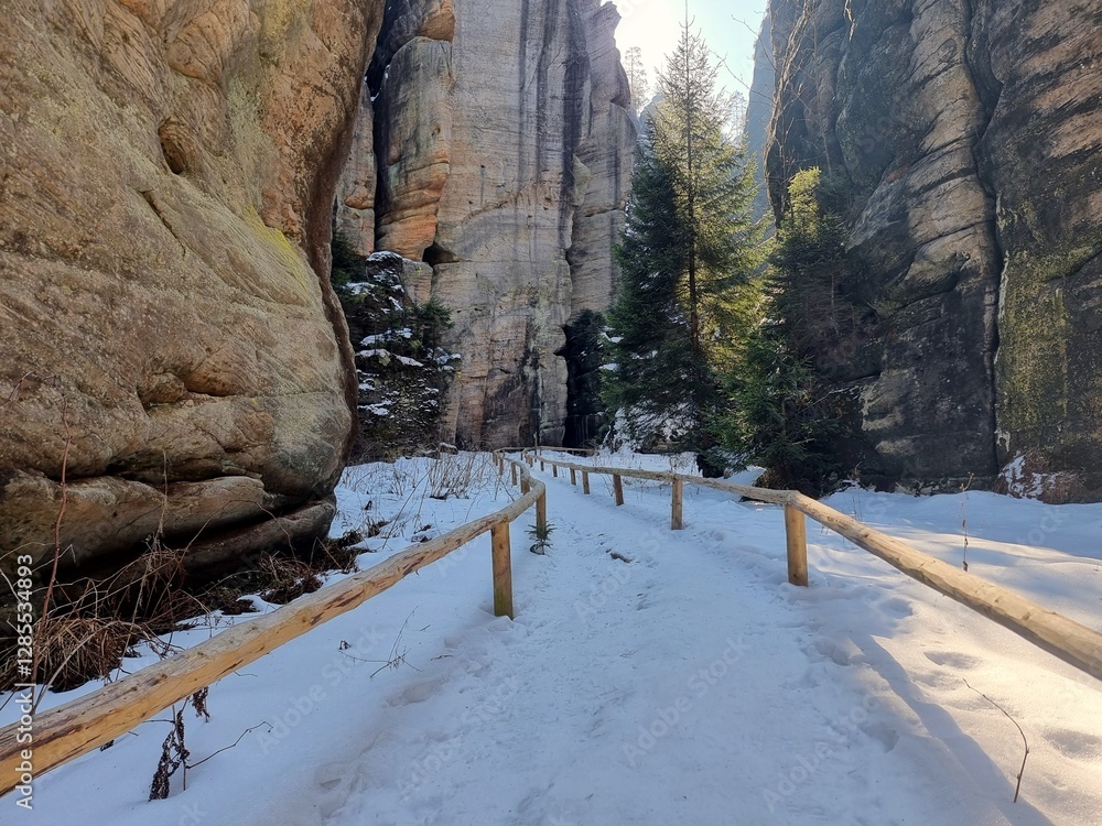 Adrspach-Teplice Rocks in winter