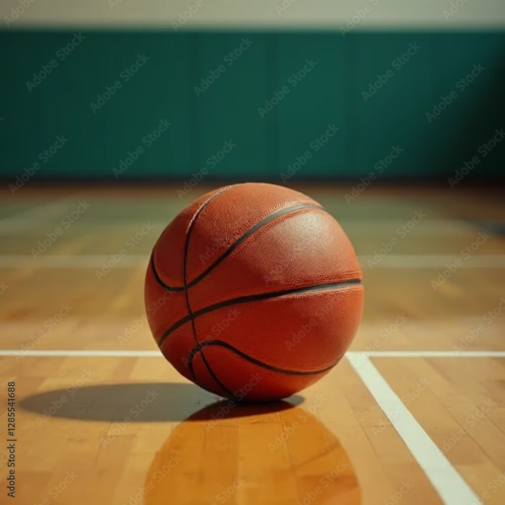 Fototapeta premium basketball on the court