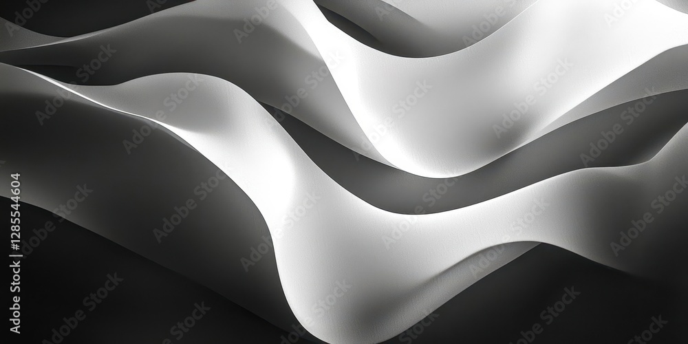 Fototapeta premium Black and white image of a wave