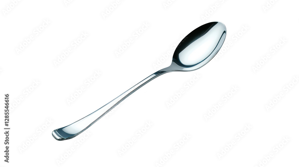 Closeup of a silver spoon against dark, textured background, study in contrast and minimalism Closeup of a silver spoon against dark, textured background, study in contrast and minimalism