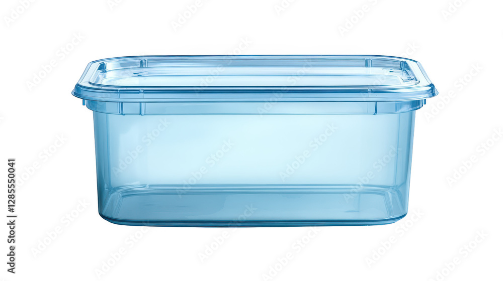 Versatile blue plastic container with lid, ideal for kitchen, home and office storage solutions Versatile blue plastic container with lid, ideal for kitchen, home and office storage solutions