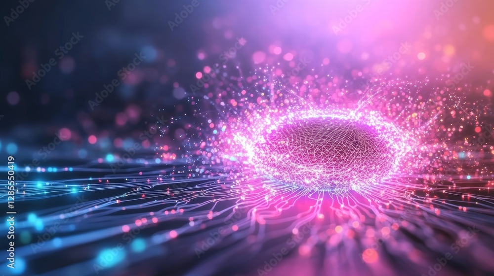 Fototapeta premium Quantum Computing Abstract Graph