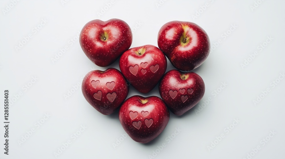 Apples shaped into a heart with engraved details, symbolizing love and simplicity.
Apples shaped into a heart with engraved details, symbolizing love and simplicity.