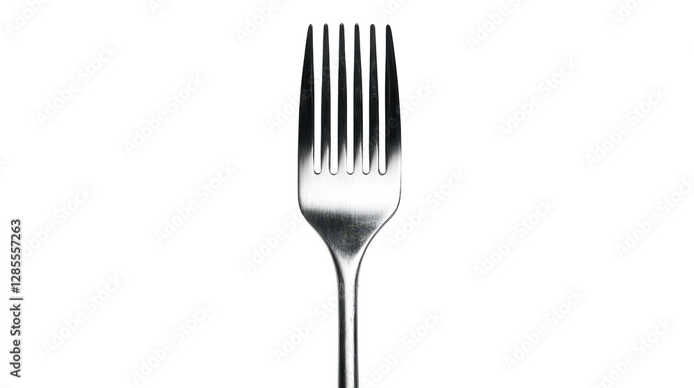 Elegant simplicity, a single fork on dramatic black background for culinary inspiration Elegant simplicity, a single fork on dramatic black background for culinary inspiration