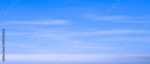 Clear blue sky with thin clouds like cotton candy scattered all over the sky, peace and freedom. Sky Backgrlund concept.