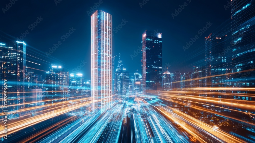 Fototapeta premium Smart City Design Poster