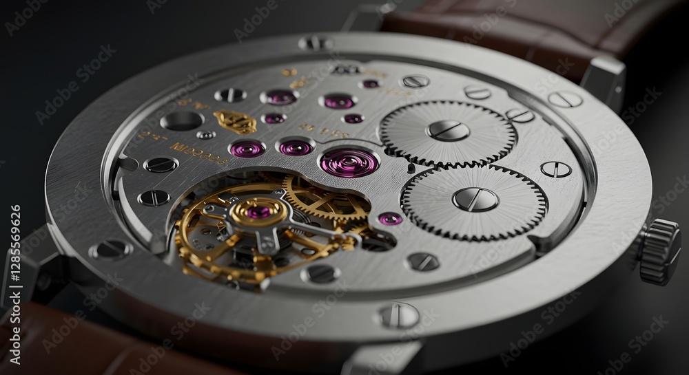 Luxury Mechanical Watch Movement Intricate Gears Precise Timekeeping Luxury Mechanical Watch Movement Intricate Gears Precise Timekeeping