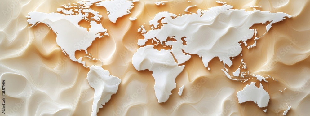 Abstract World Map Design with Subtle Textures and Light Tones for Creative Backgrounds Abstract World Map Design with Subtle Textures and Light Tones for Creative Backgrounds