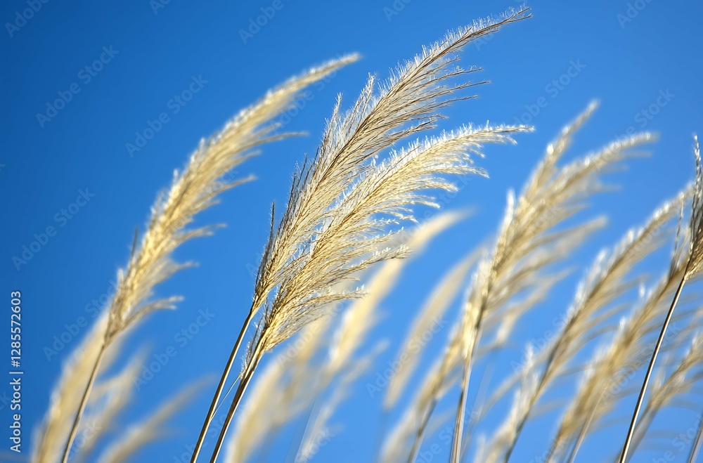 Swaying Tall Grasses in the Breeze Natural Field Close-Up Photography Serene Environment Swaying Tall Grasses in the Breeze Natural Field Close-Up Photography Serene Environment