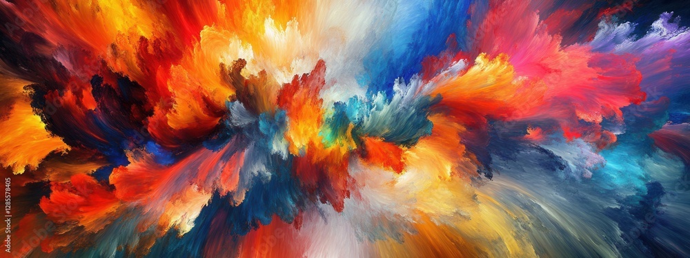 Vibrant Abstract Swirls of Color in an Energetic Explosion of Paint-Like Textures and Patterns Vibrant Abstract Swirls of Color in an Energetic Explosion of Paint-Like Textures and Patterns