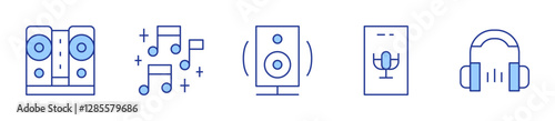 subwoofer, music, audio, speaker. Audio Icon vector illustration. Line Duotone style. Editable stroke