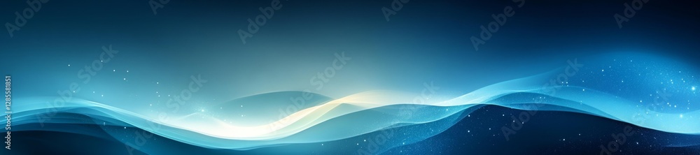 Abstract Blue Flowing Lines with Soft Gradient and Glowing Effect. Generative AI Abstract Blue Flowing Lines with Soft Gradient and Glowing Effect. Generative AI