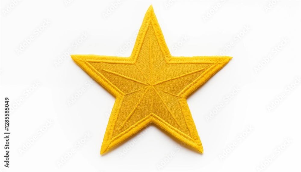 Fototapeta premium golden star patch on white background
