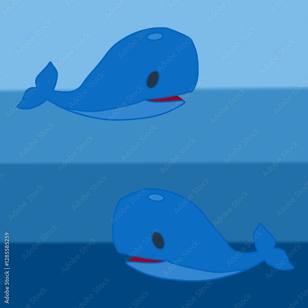 Obraz premium Two whale