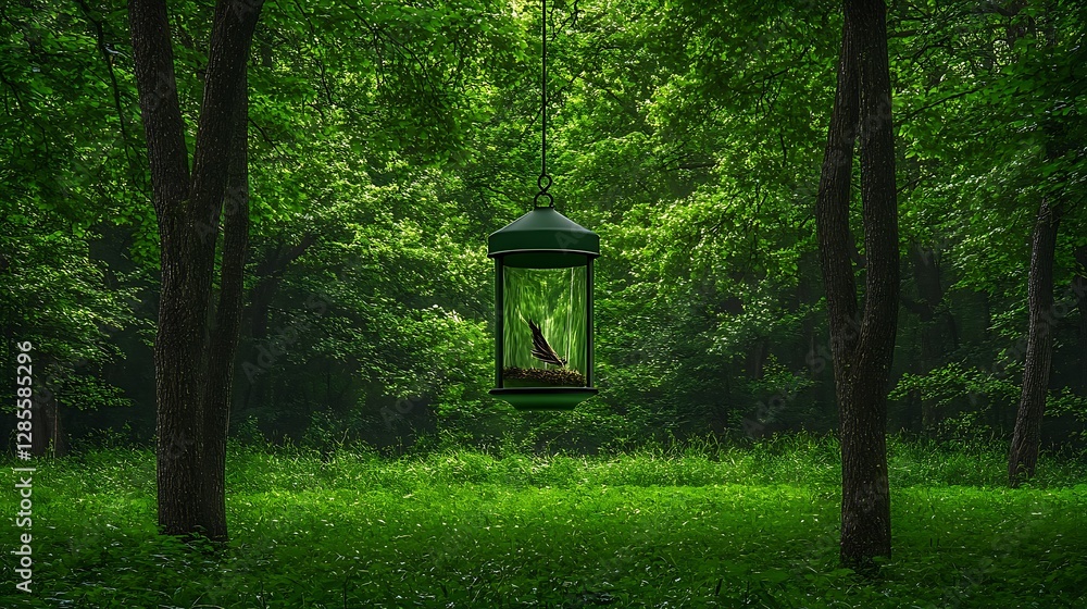 Enchanted Forest Birdhouse: A Summer's Day Digital Painting AI Generated Enchanted Forest Birdhouse: A Summer's Day Digital Painting AI Generated