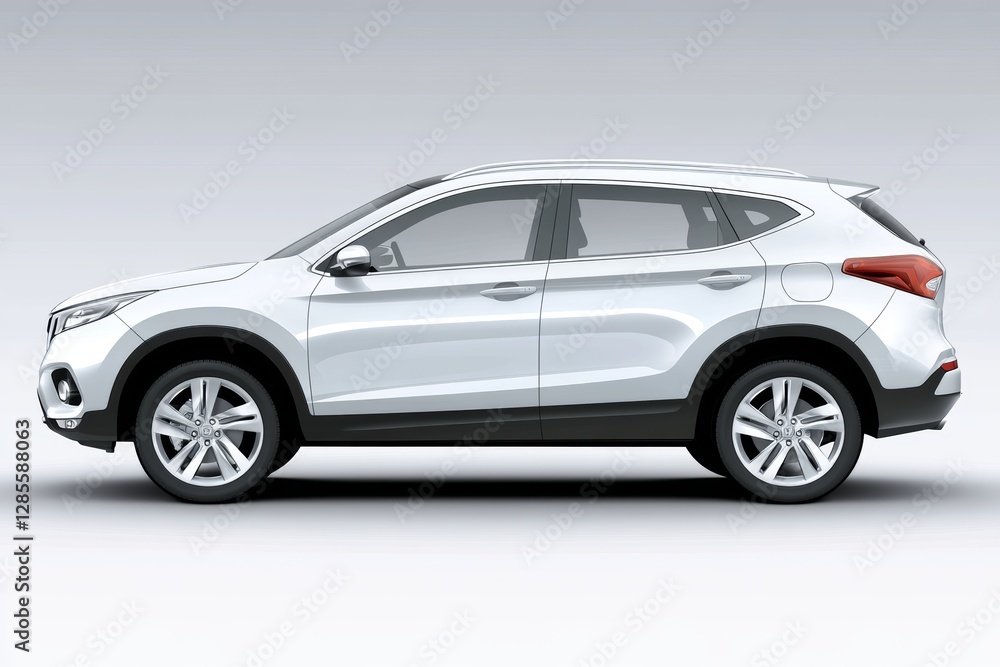 SUV car with white gray background SUV car with white gray background