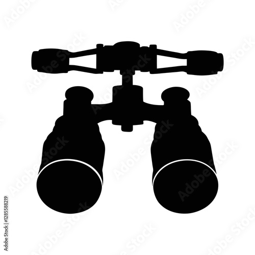 Dental loupes black silhouette isolated on a white background