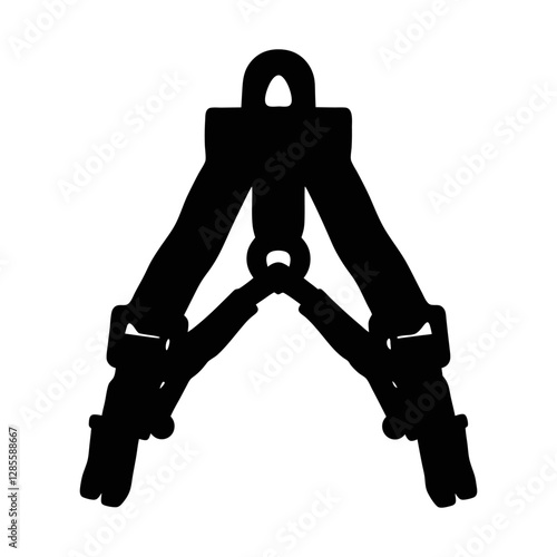 Lifting sling black silhouette illustration