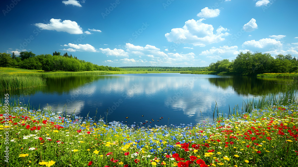 Serene Lakeside Meadow Daydream Serene Lakeside Meadow Daydream
