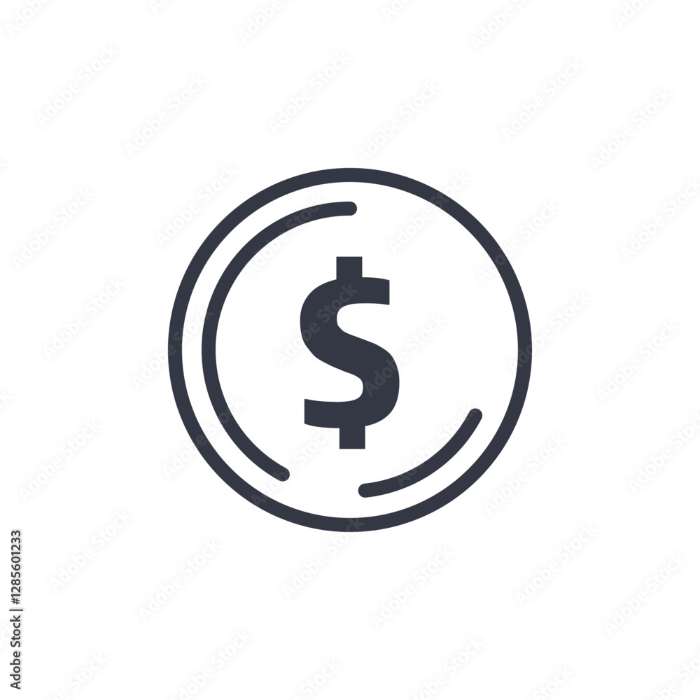 coin icon symbol vector sign isolated on white background illustration for graphic and web design coin icon symbol vector sign isolated on white background illustration for graphic and web design
