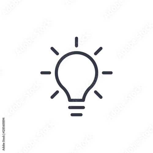 light bulb icon symbol vector sign isolated on white background illustration for graphic and web design