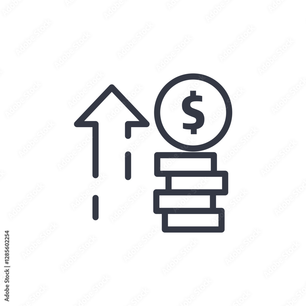 profit icon symbol vector sign isolated on white background illustration for graphic and web design profit icon symbol vector sign isolated on white background illustration for graphic and web design