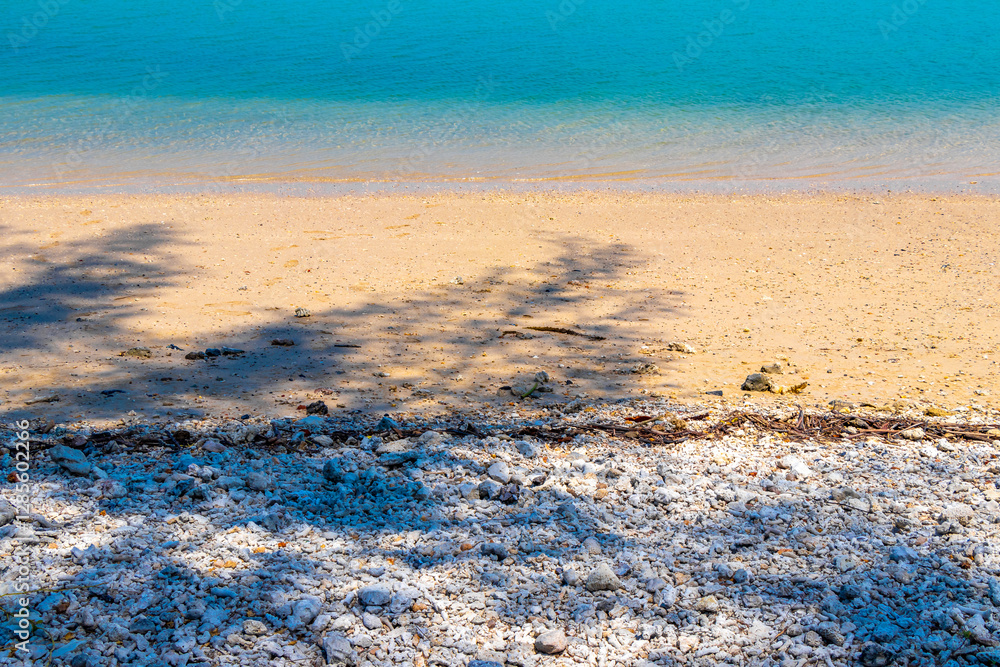 Pakarang Cape tropical beach sea shore with corals shells Thailand. Pakarang Cape tropical beach sea shore with corals shells Thailand.
