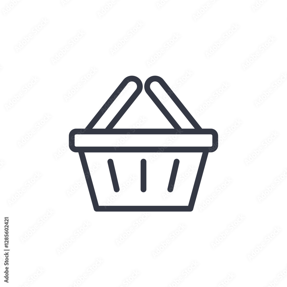 shopping basket icon symbol vector sign isolated on white background illustration for graphic and web design shopping basket icon symbol vector sign isolated on white background illustration for graphic and web design