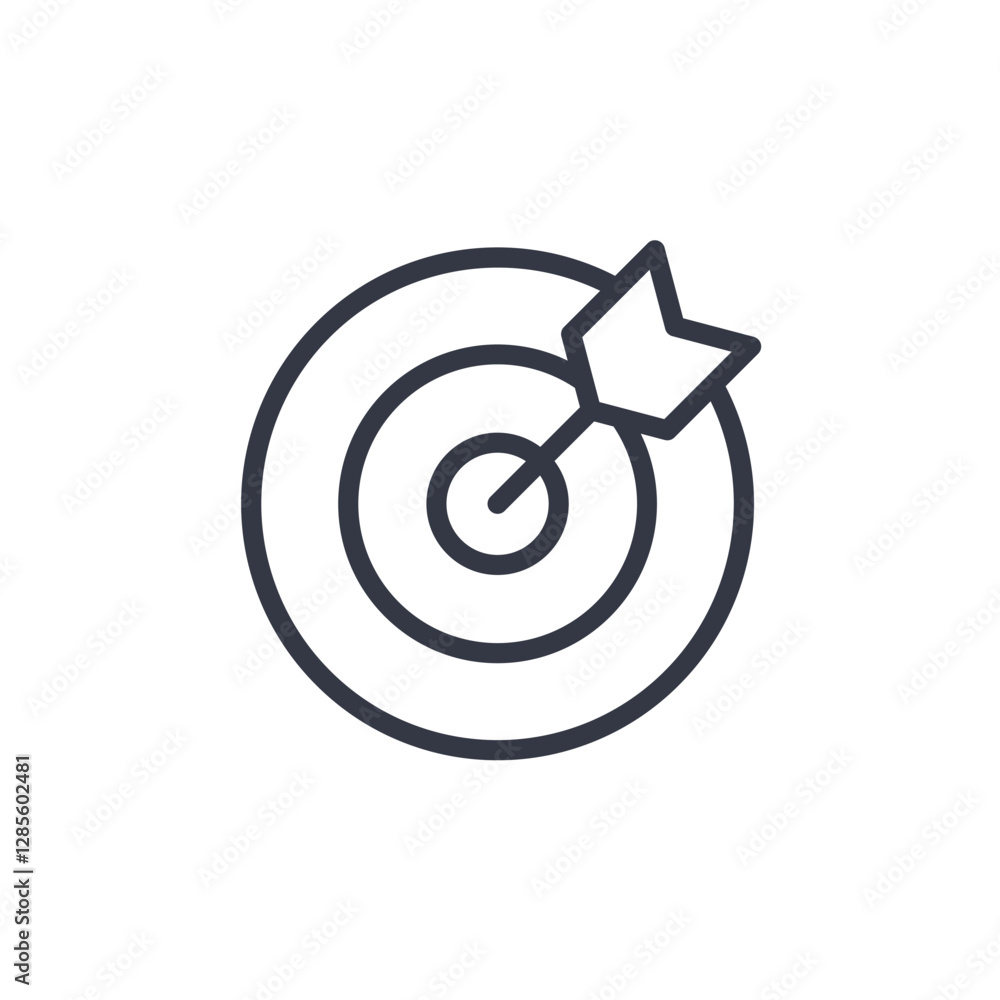 target icon symbol vector sign isolated on white background illustration for graphic and web design target icon symbol vector sign isolated on white background illustration for graphic and web design